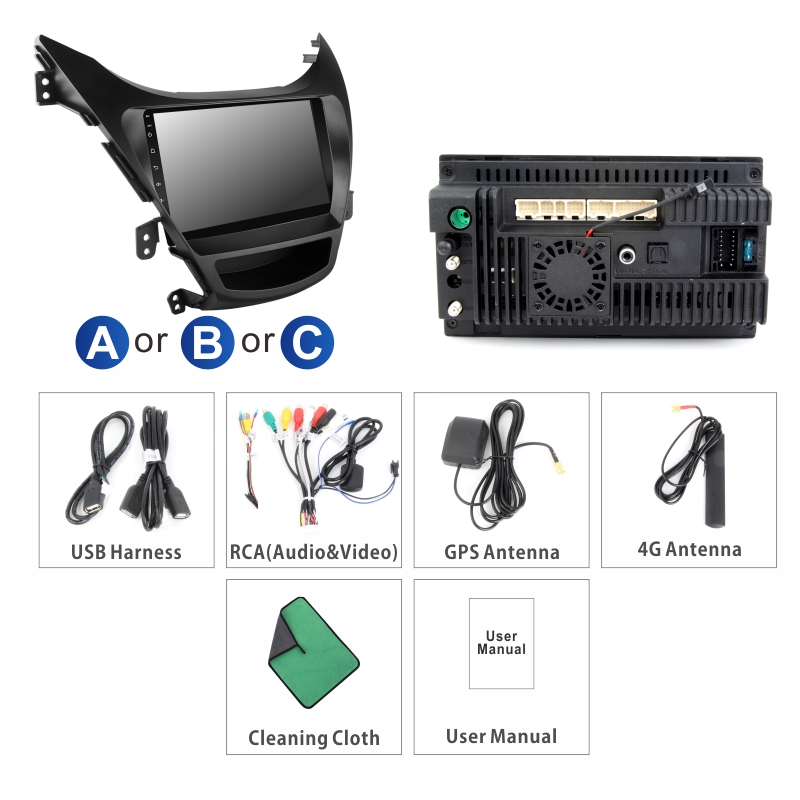 Android Car Audio System for Hyundai Elantra 2010-2016