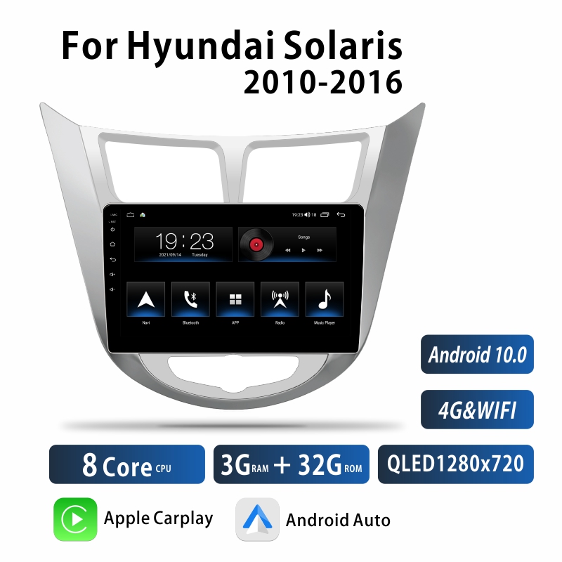 Android Car Audio Rdio System for Hyundai Solaris  2010-2016