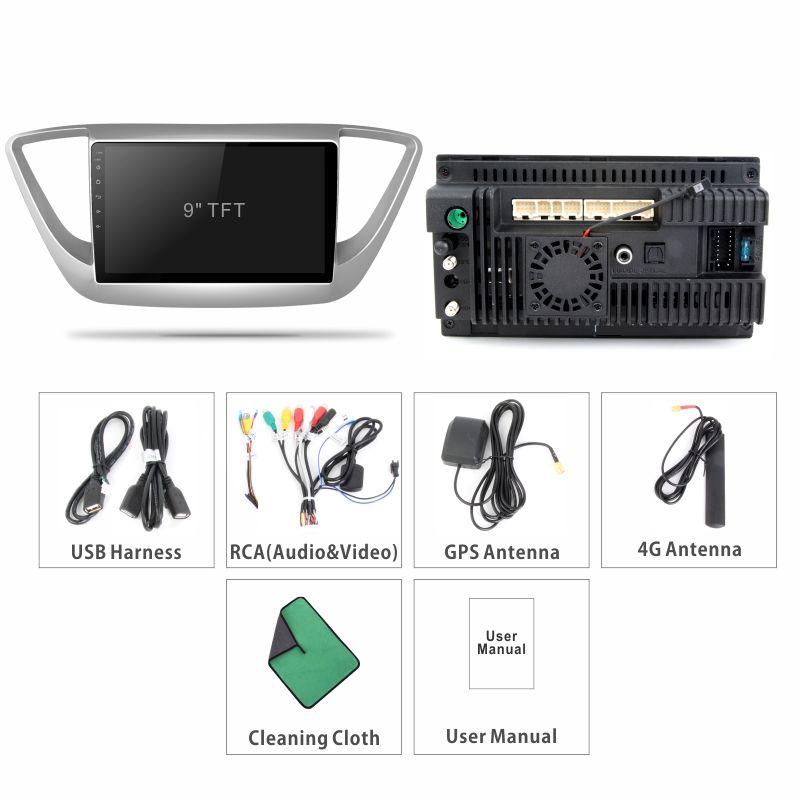 Android Car Audio Rdio System for Hyundai Solaris  2017-2018