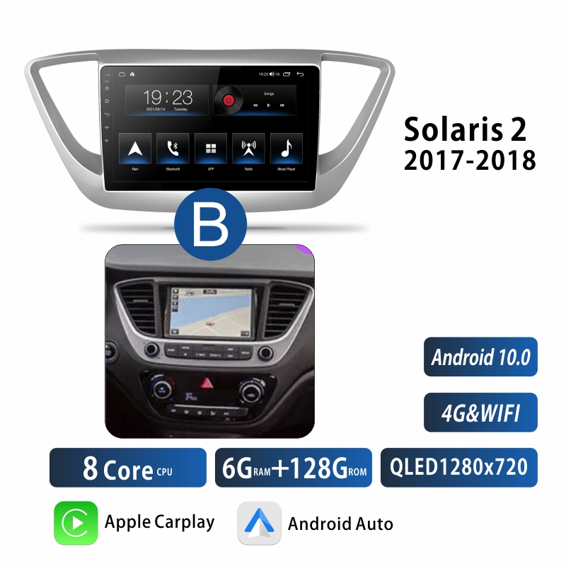 Android Car Audio Rdio System for Hyundai Solaris  2017-2018