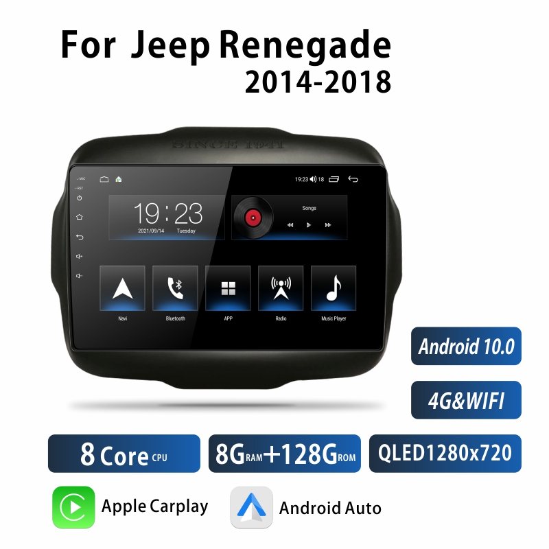 Android Car Audio Rdio System for Jeep Renegade 2014-2018