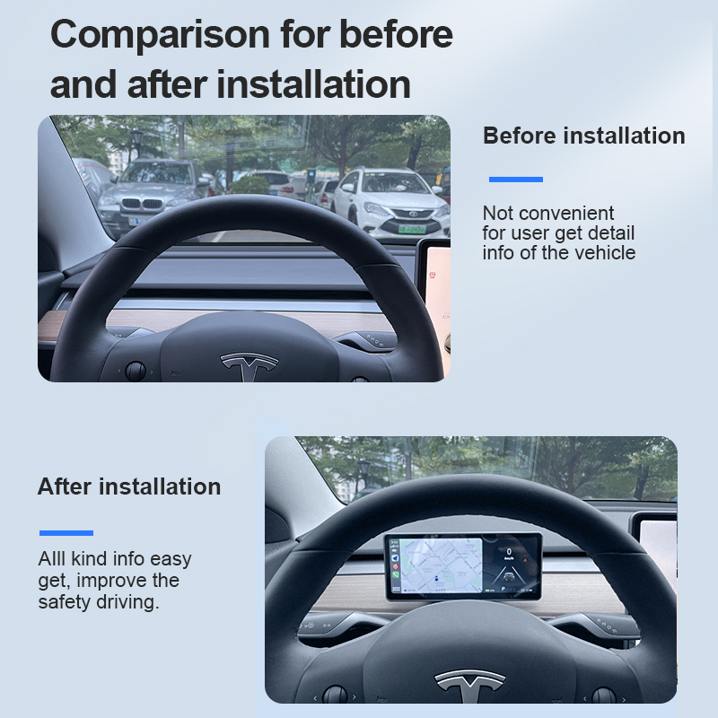 Tesla Linux LCD Meter Display with CarPlay and Auto