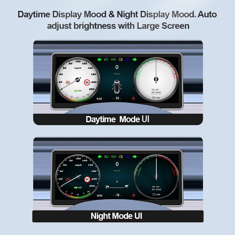 Tesla Linux LCD Meter Display with CarPlay and Auto