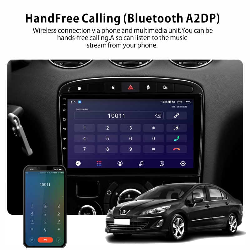 Android Car Audio Rdio System for Peugeot 308 2007-2015 408 2012-2020