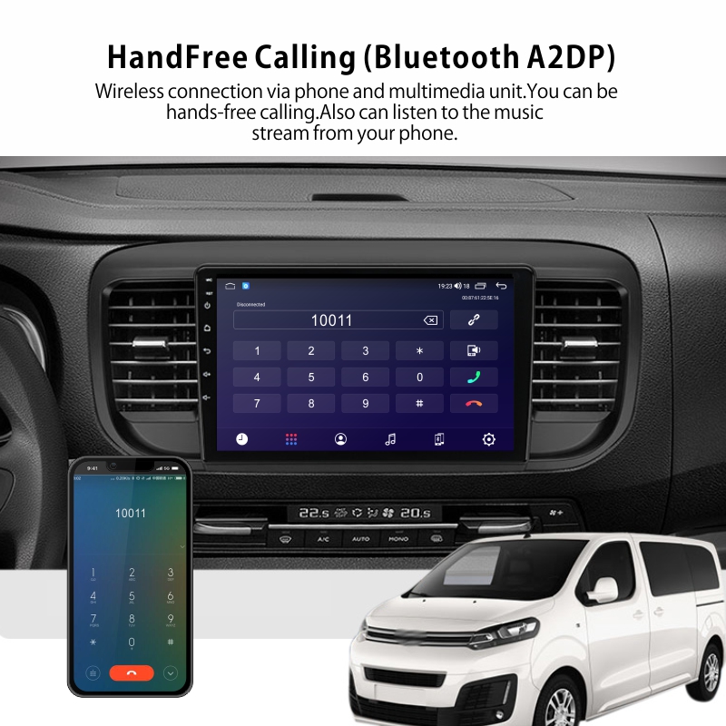 Android Car Audio Rdio System for Citroen Jumpy 3 SpaceTourer 2016-2021