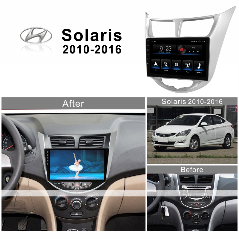 Android Car Audio Rdio System for Hyundai Solaris  2010-2016