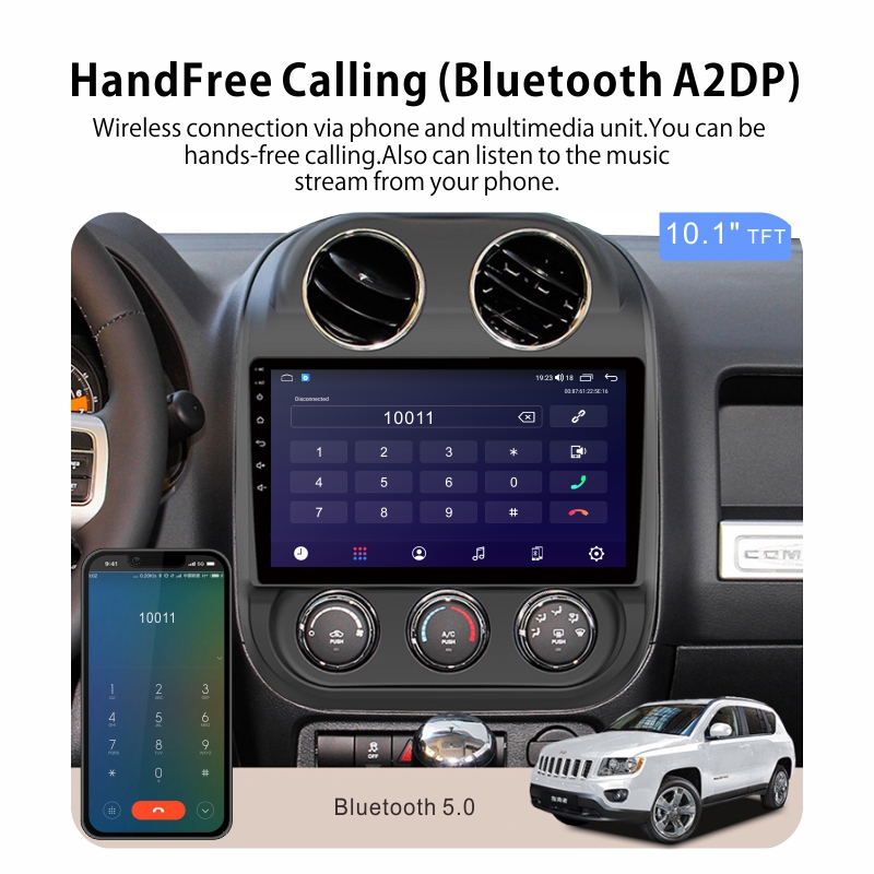 Android Car Audio Rdio System for Jeep Compass MK 2009-2015