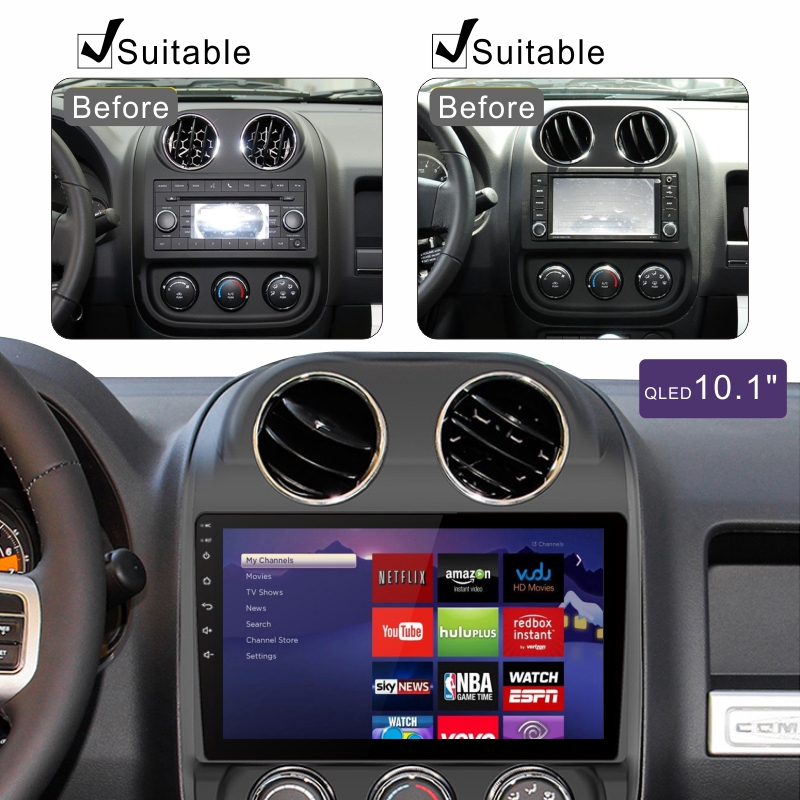 Android Car Audio Rdio System for Jeep Compass MK 2009-2015